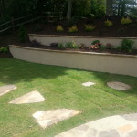 Stepping Stones, Retaining Wall, and Landscaping