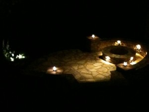 Lighting on a firepit